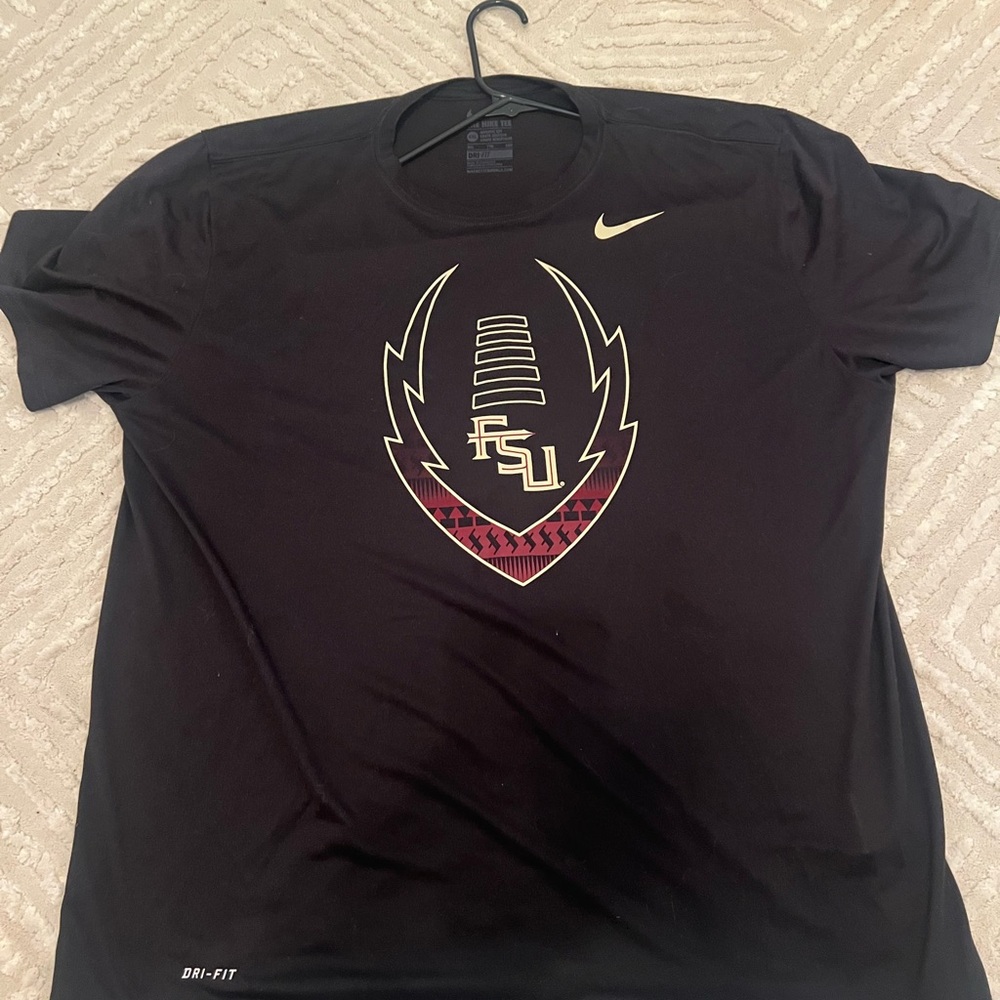 Nike Black and Gold FSU Dri-FIT Tee